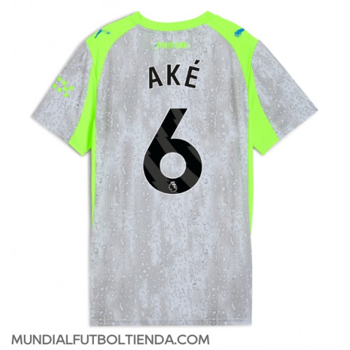 Camiseta Manchester City Nathan Ake #6 Tercera Equipación Replica 2025-26 para mujer mangas cortas